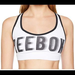 Reebok Hero (sports) Bra White/Black NWT 2XS